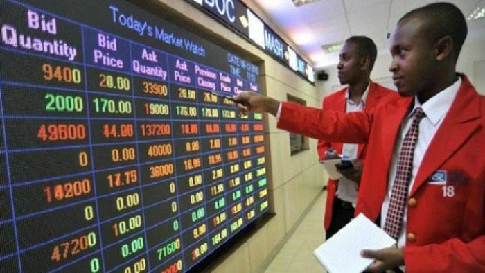 Nigerian stock market trading screen