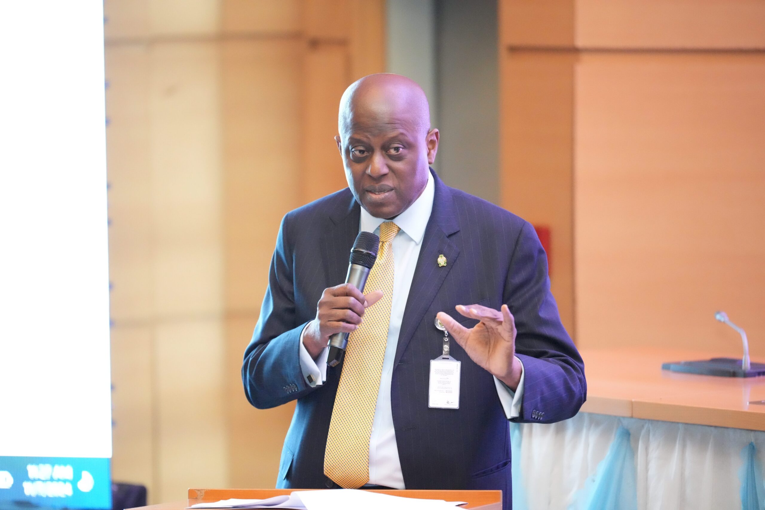 CBN Governor Olayemi Cardoso speaking at a briefing