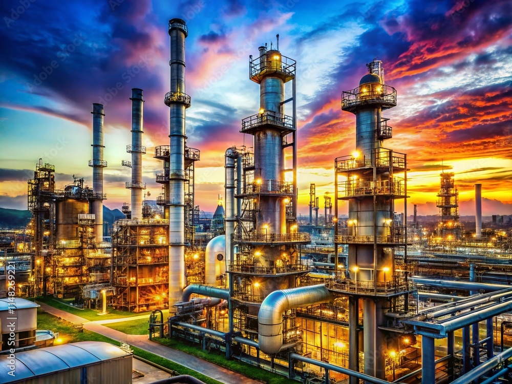 Oil refinery industrial plant