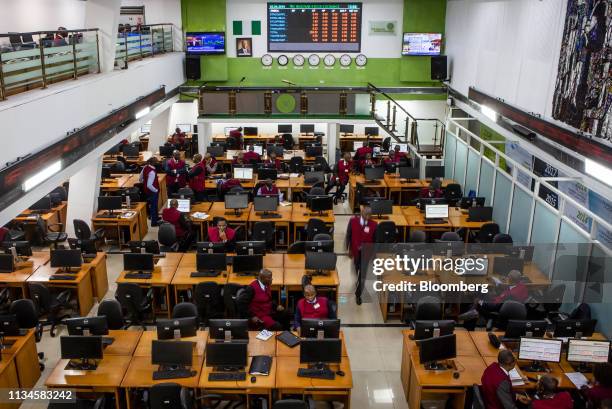 Nigerian stock exchange trading floor