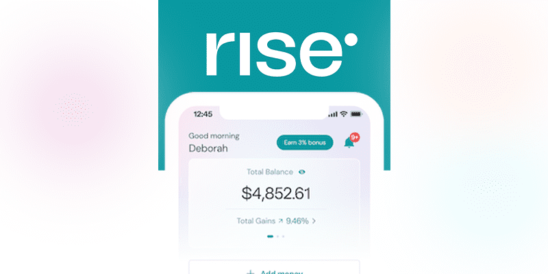 Rise Vest app interface on a smartphone